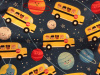 School Bus Universe 2019 -  8” round