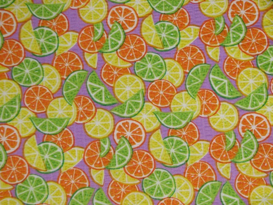 Oragne/Lemon/Lime Slices purple - 8" round