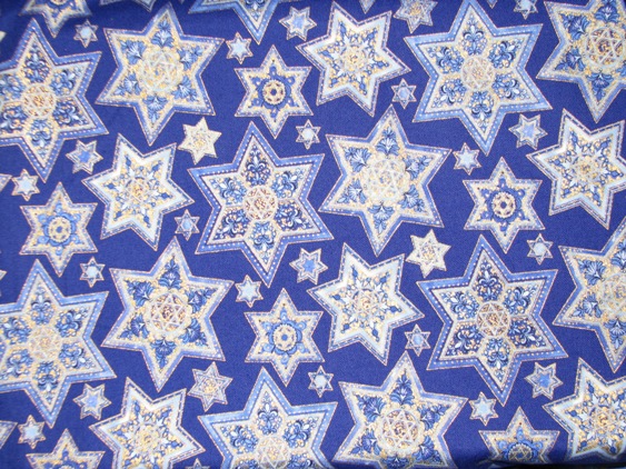 Hanukkah Fabric 2 - 8" round