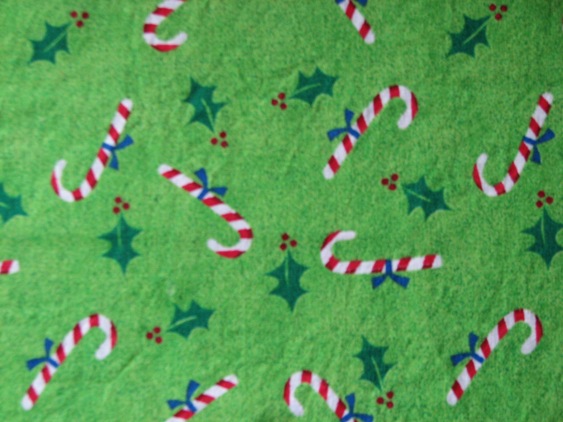 Candy Canes on bright green - 8" round