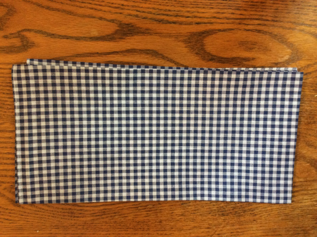 Navy and white gingham check