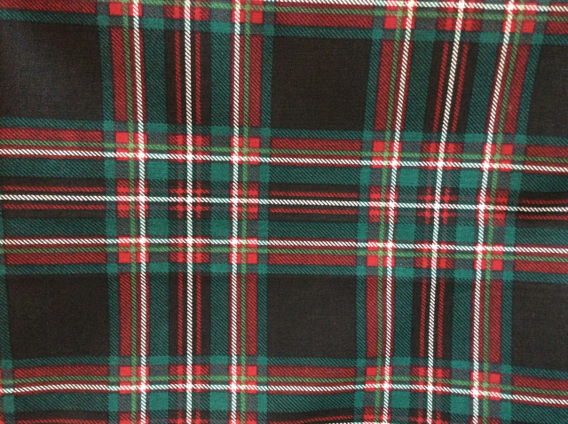 Black/green/red/white large plaid 