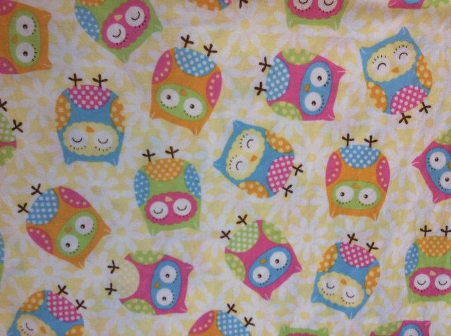 Owls on Light Yellow Print 2018 - 8" round