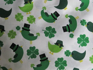 Green Birds & Shamrocks - 8" round