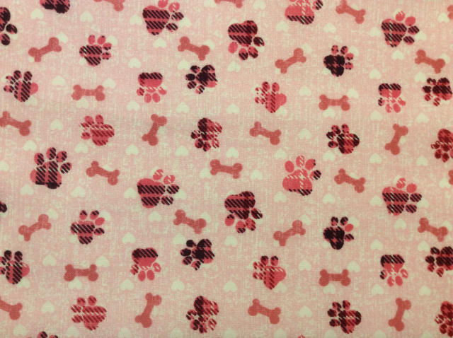 Pink Paw Prints & Bones on Pink 2019 - 8” round