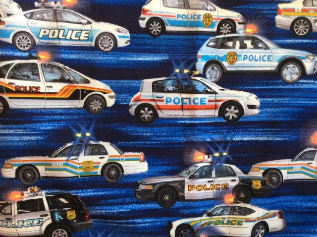 Different styles of police cars on royal 
