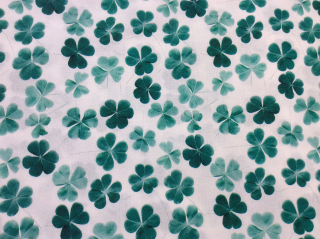 Shaded Shamrocks on White 2019 - 8” round