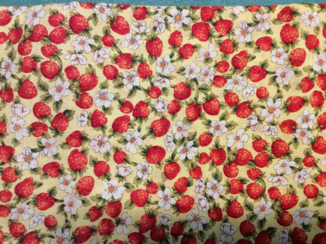 Strawberries & Flowers on Yellow 2019 - 8” round