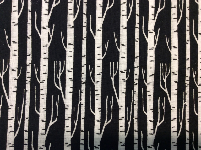 Birch Trees on Black 2019 - 8” round