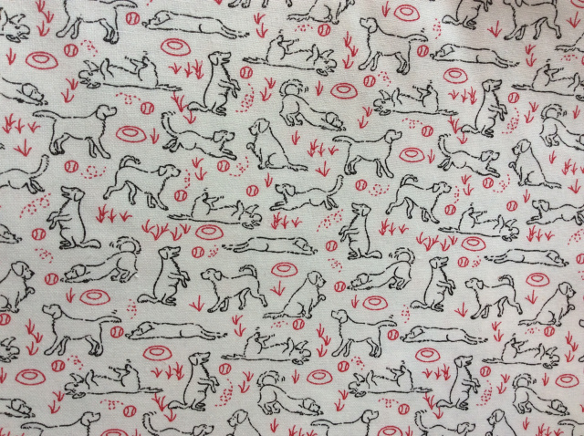 Red & Black Dog Outlines on white 2019 - 8” round