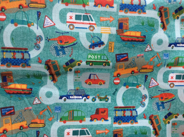 Vehicles on Light Teal 2019 - 8” round