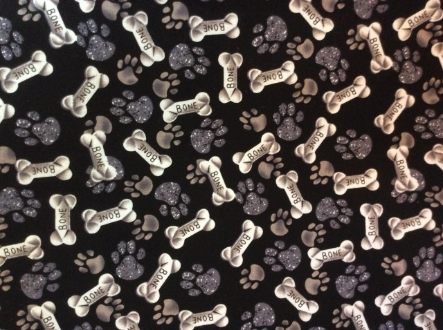 Paws & Bones on Black 2019 - 8” round