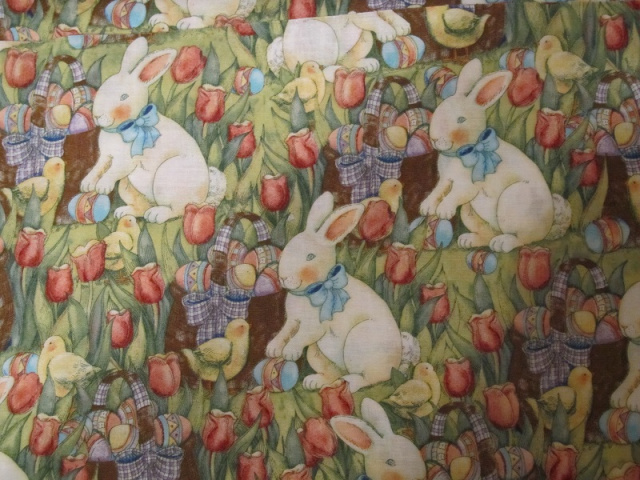 Bunnies, Baskets & Tulips - 8" round