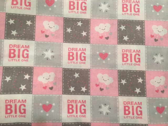 Dream Big in Pink/Grey - 8" round