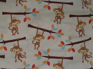 Hangin' Around Monkeys on White - 8" round