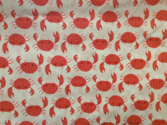 Little Red Crabs on White - 8" round