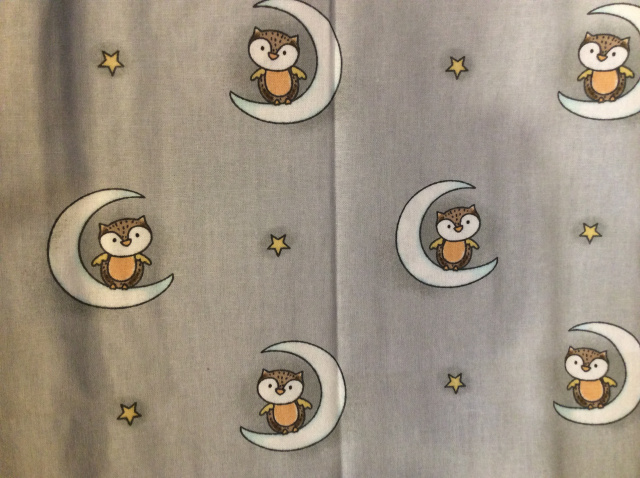 Owls & Moons on Gray 2018 - 8" round