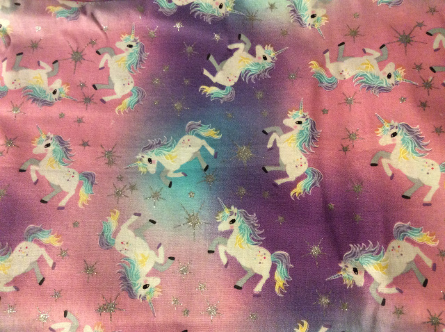 Unicorns on Pink/Lavender/Blue 2018 - 8" round