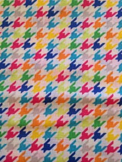 Multicolored Houndstooth - 8" round