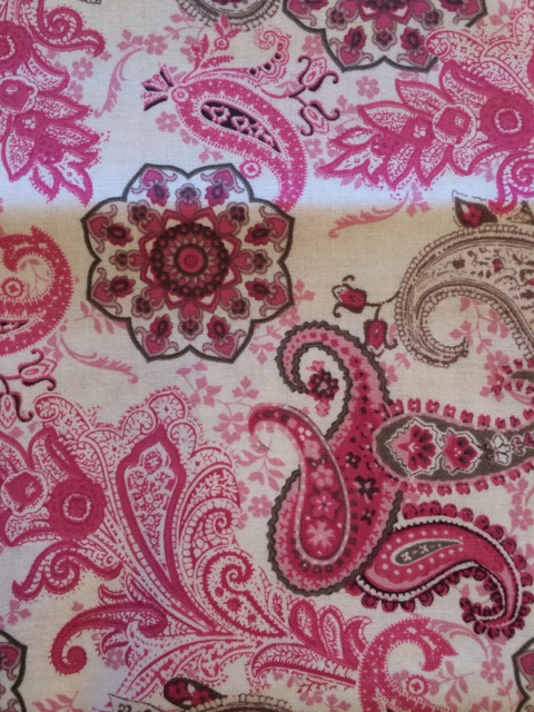 Pink & Gray Paisley on White - 8" round