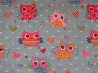 Owls & Hearts on Light Blue - 8" round