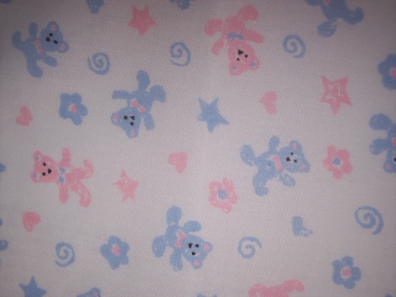 Pink & Blue Bears on white