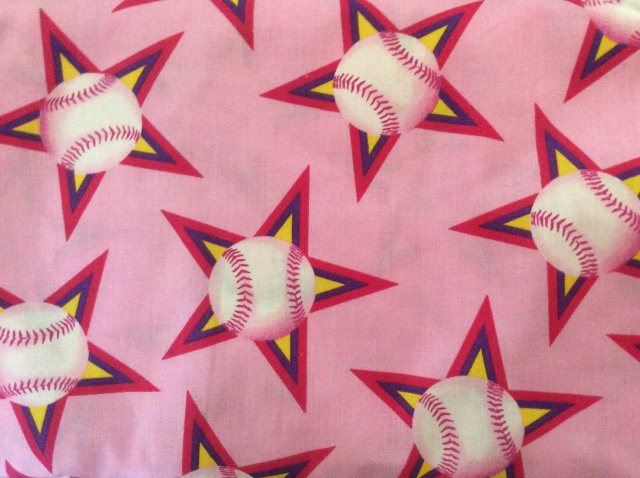 Pink Baseballs on Pink - 8" round