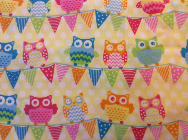 Cute Owls & Flags on Light Yellow - 8" round