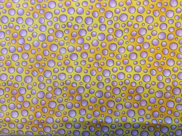 Lavender Bubbles on Yellow - 8" round