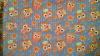 Multicolored owls & Sunflowers on Blue Plisse 2015 - 8" round