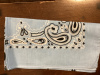 Bandana - baby blue with white and black paisley