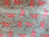 Rose floral bodies on Pink flamingoes standing on a mint background 