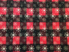 Snowflakes/Glitter on Red/Black Buffalo Plaid 2019 - 8” round