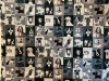 Assorted dog breeds in blocks in black, white, gray