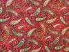 Red & Green Paisley - 8" round