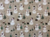 Snowmen on Beige 2017 - 8" round