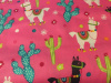 Llamas on Bright Pink 2018 - 8" round