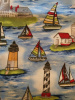 Primary Sailboats & Lighthouses - 8" round
