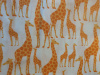 Orange/Gold Giraffes on White 2019 - 8" round
