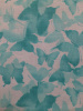 Shades of aqua Butterflies on white - 8" round