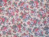 Pink/Blue/White Flowers on cream - 8" round