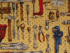 Assorted Tools on Pegboard - 8" round